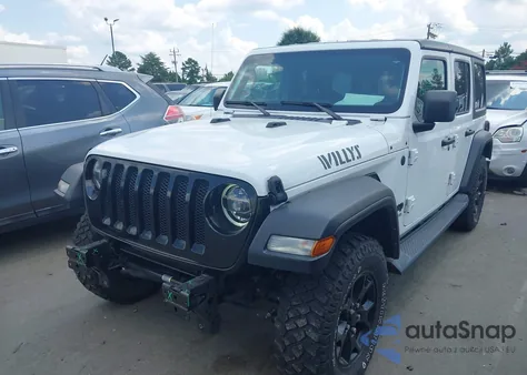 2022 Jeep Wrangler Unlimited Willys 4X4 z USA, uszkodzony, nr VIN 1C4HJXDN1NW208973